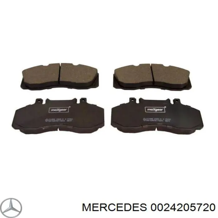 0024205720 Mercedes задние тормозные колодки