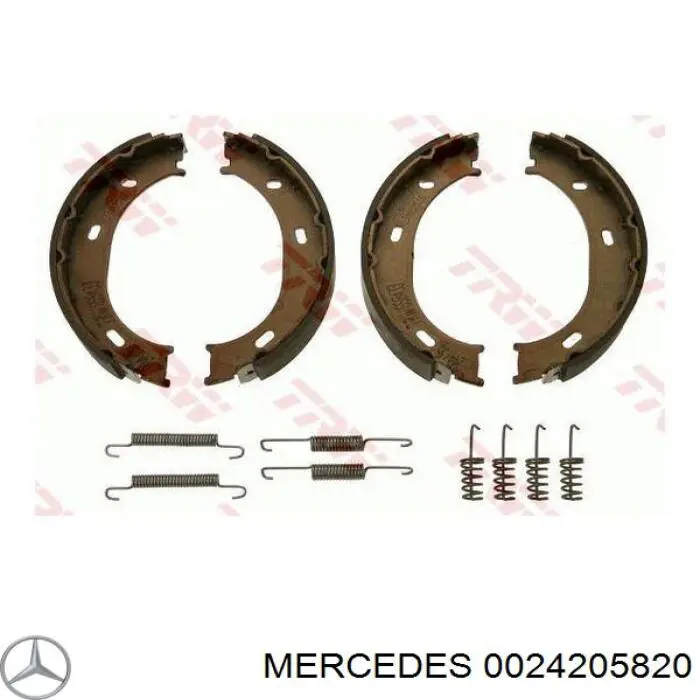 0024205820 Mercedes колодки ручника (стояночного тормоза)