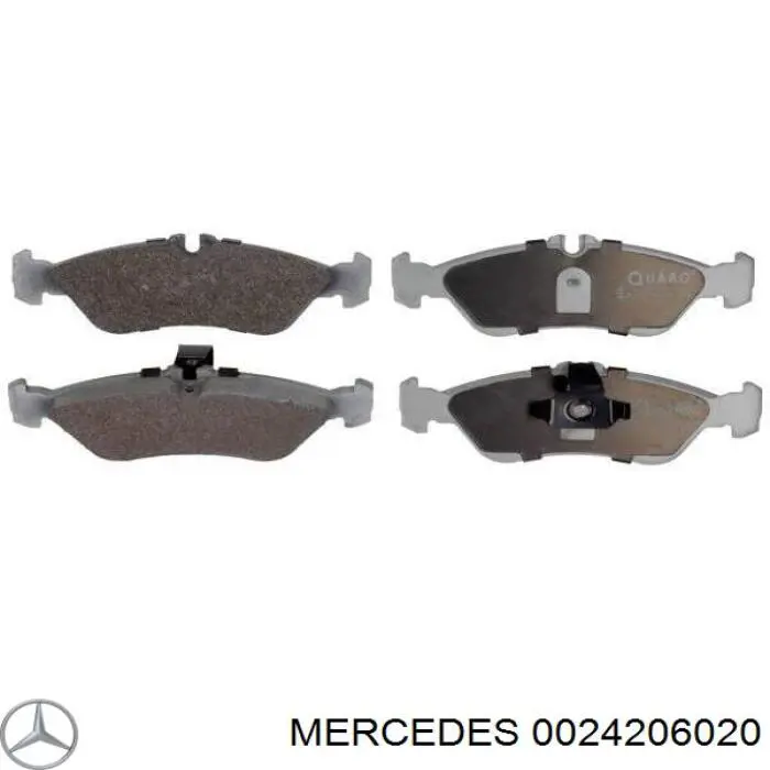 0024206020 Mercedes колодки тормозные задние дисковые