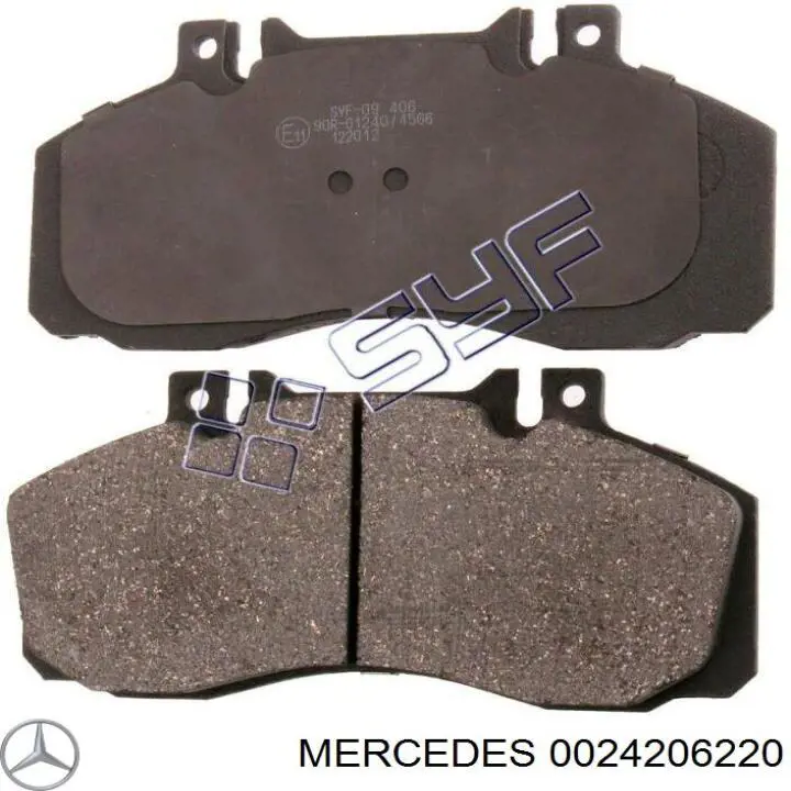 Задние тормозные колодки 0024206220 Mercedes