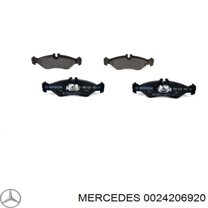 Задние тормозные колодки 0024206920 Mercedes