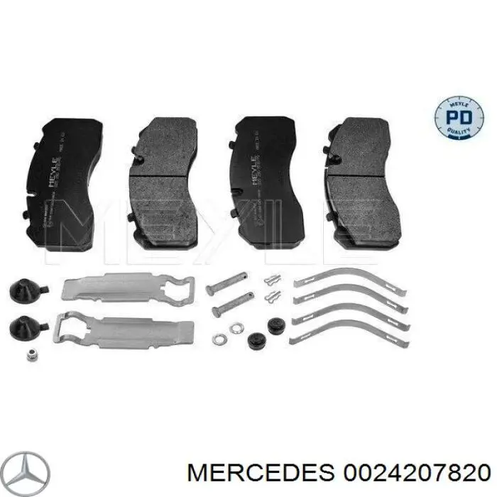 0024207820 Mercedes колодки тормозные передние дисковые