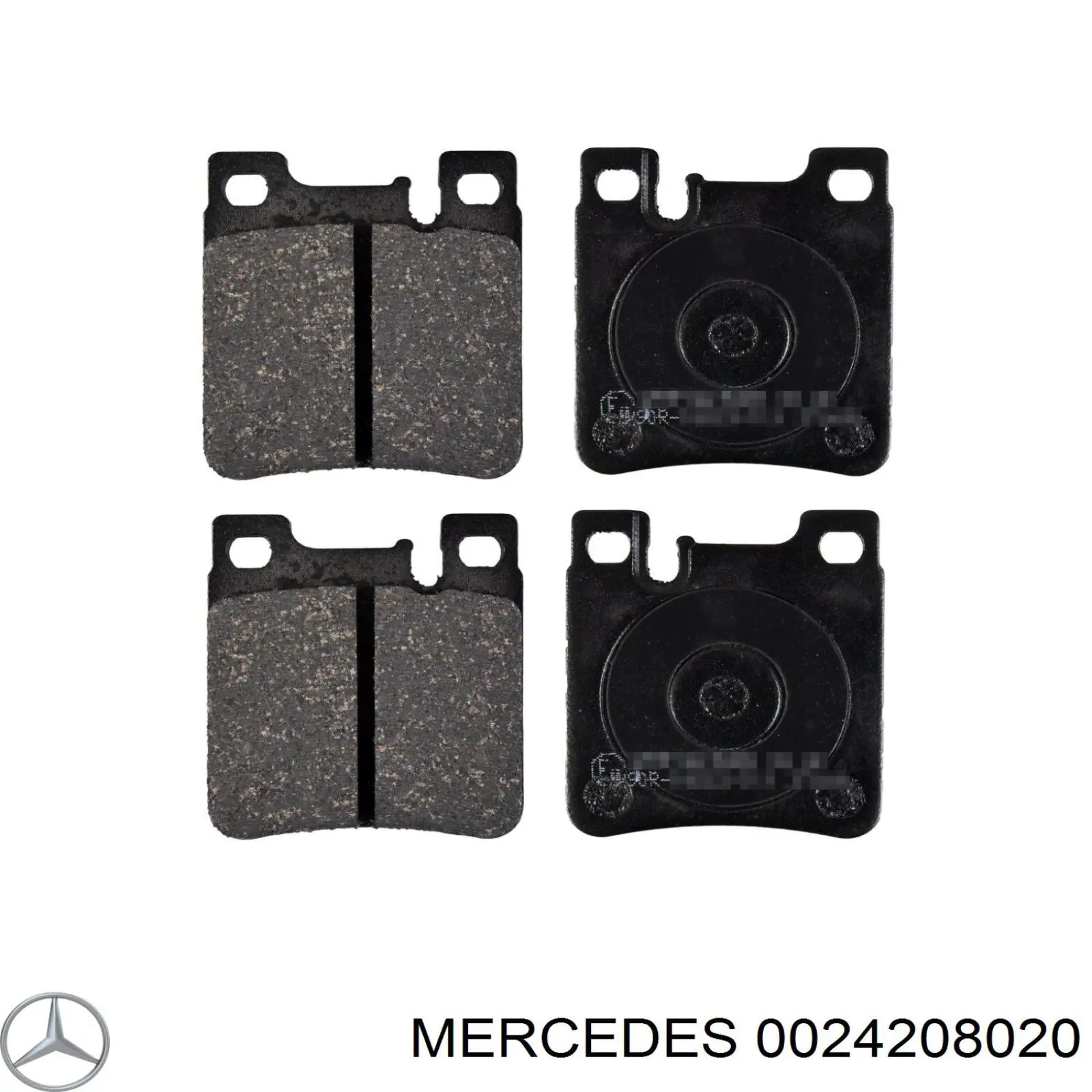 0024208020 Mercedes колодки тормозные задние дисковые