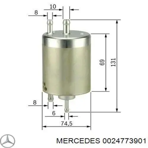 Топливный фильтр 0024773901 Mercedes