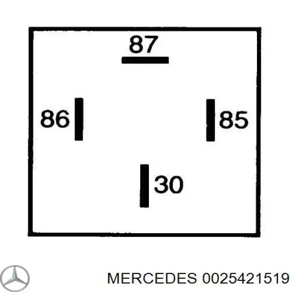 Реле свечей накала MERCEDES 0025421519