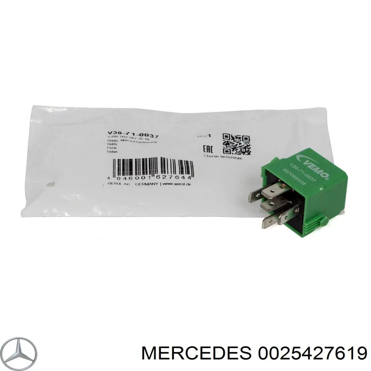0025427619 Mercedes relê do compressor de suspensão pneumática