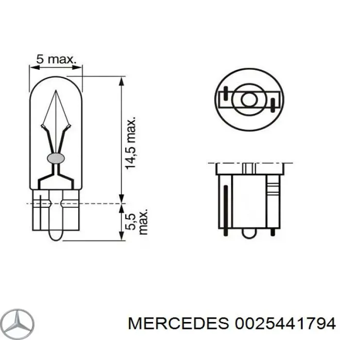 0025441794 Mercedes Лампа