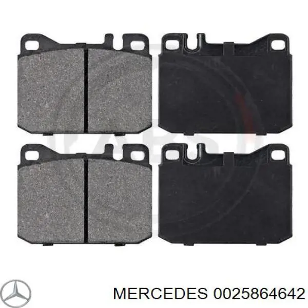 Передние тормозные колодки 0025864642 Mercedes