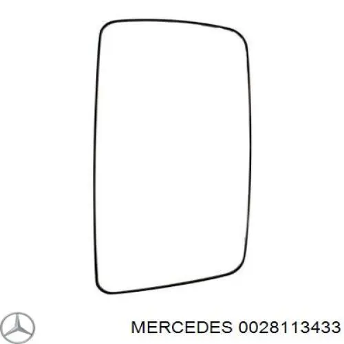 Зеркальный элемент зеркала заднего вида правого 0028113433 Mercedes