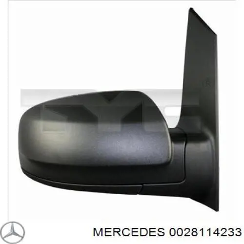Купить 0028114233 Mercedes Стекло правого зеркала заднего вида