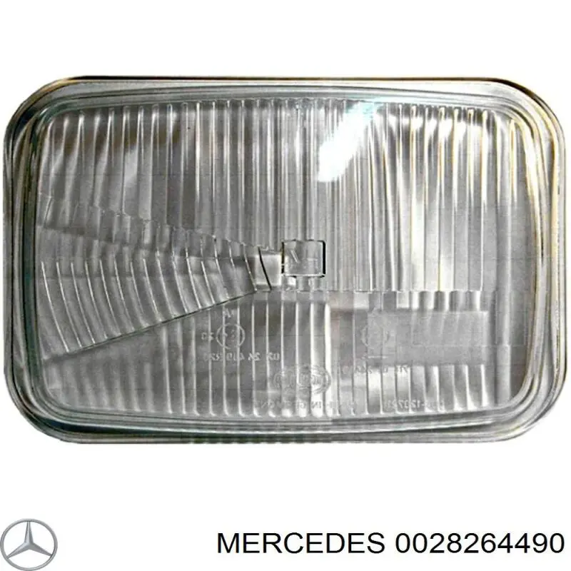 0028264490 Mercedes vidro da luz esquerda