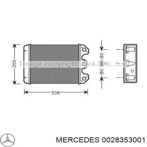 0028353001 Mercedes радиатор печки