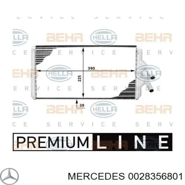 Радиатор печки (отопителя) MERCEDES 0028356801