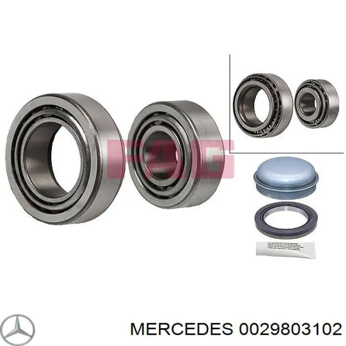 0029803102 Mercedes подшипник ступицы передней