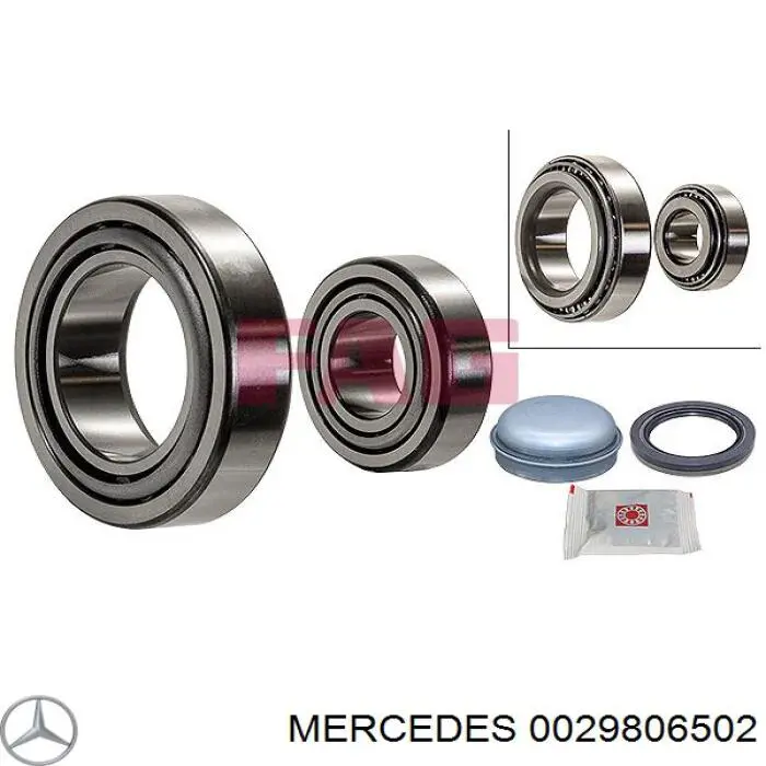 Купить 0029806502 Mercedes Подшипник ступицы передней наружный