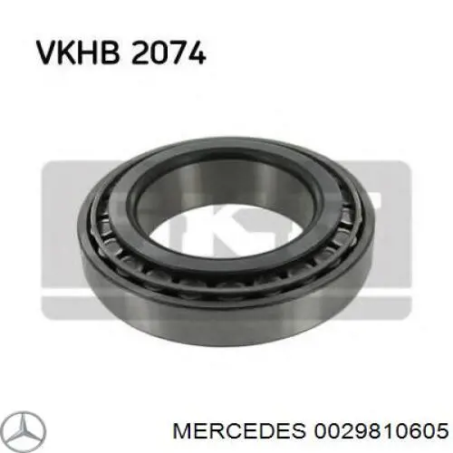 0029810605 Mercedes rolamento externo de cubo traseiro