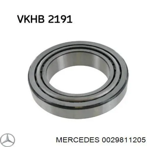 Подшипник ступицы передней внутренний 0029811205 Mercedes