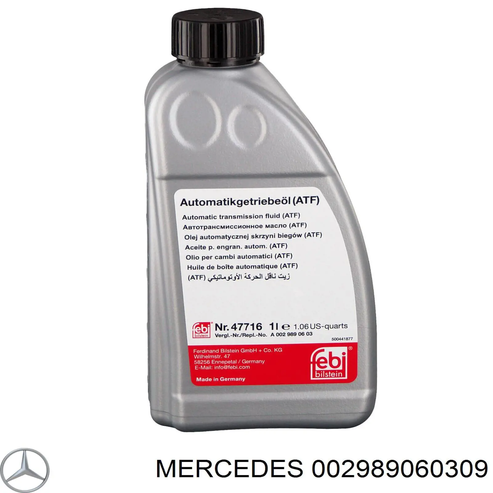 002989060309 Mercedes óleo de transmissão
