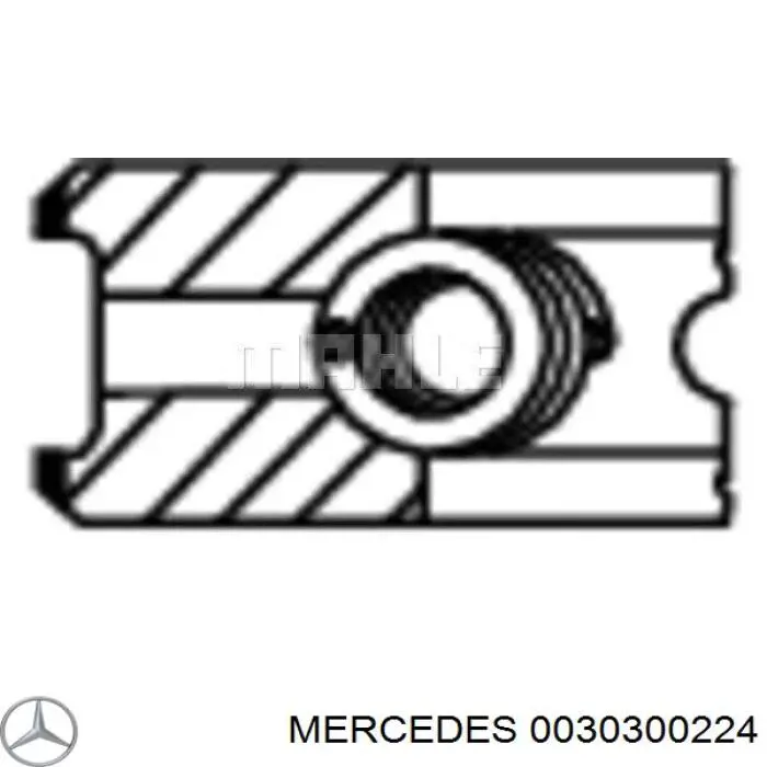 0030300224 Mercedes кольца поршневые на 1 цилиндр, std.