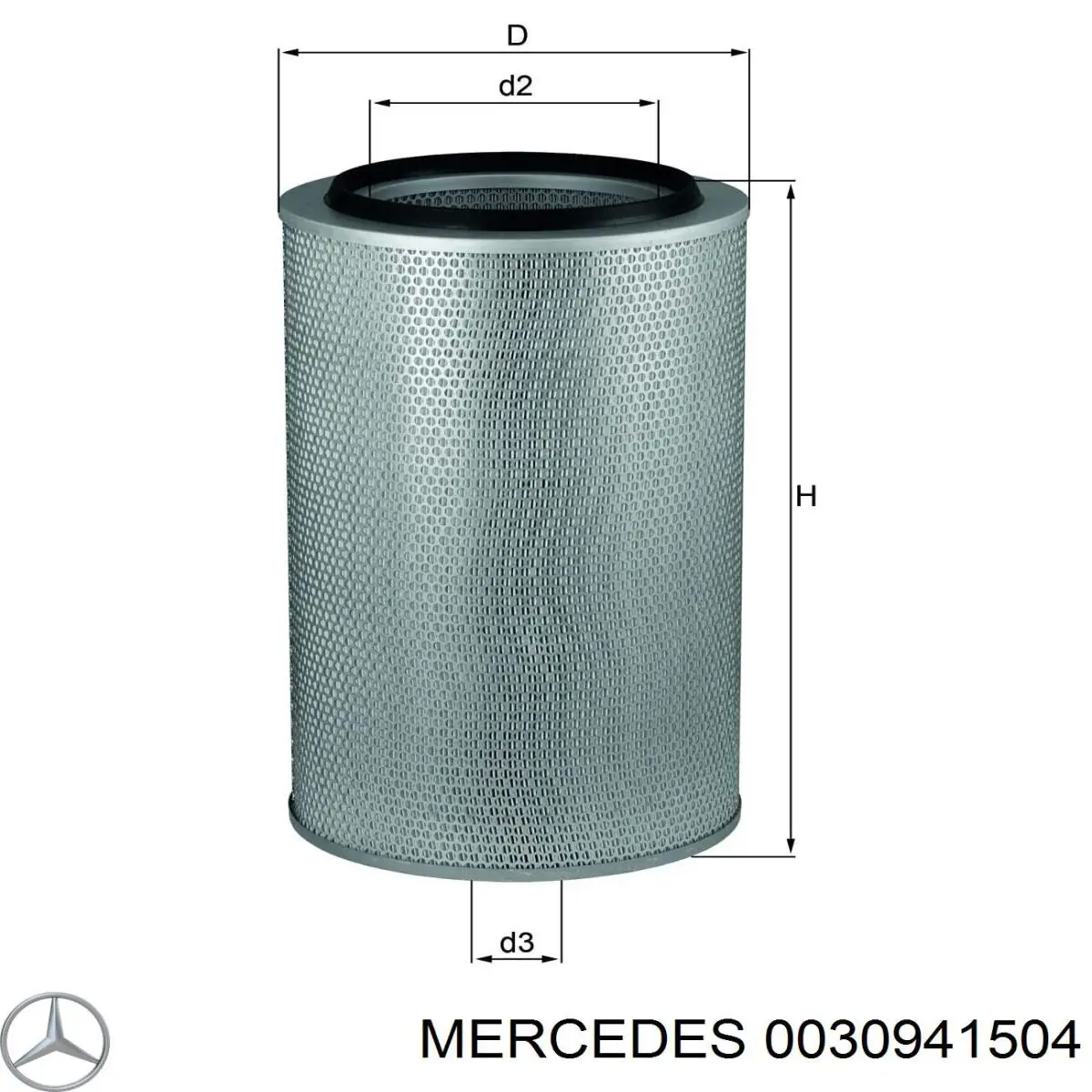0030941504 Mercedes воздушный фильтр