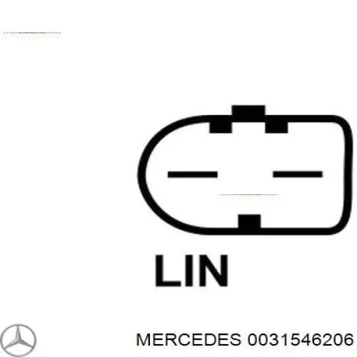 0031546206 Mercedes реле-регулятор генератора (реле зарядки)