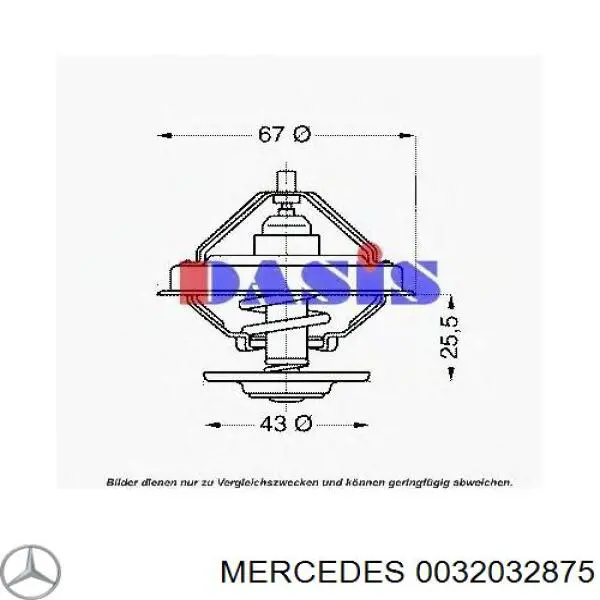 0032032875 Mercedes термостат