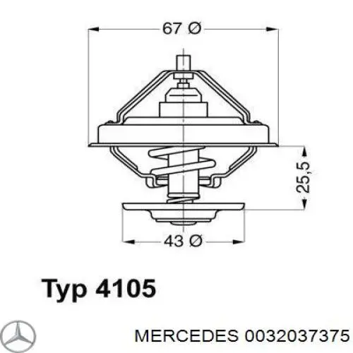 Термостат в корпусе Mercedes 0032037375 цена, от 11.73 USD