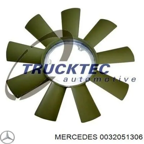 003 205 13 06 Mercedes вентилятор (крыльчатка радиатора охлаждения)