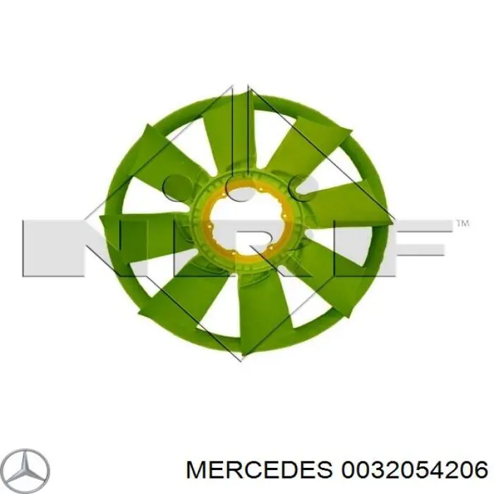 Крыльчатка радиатора охлаждения 0032054206 Mercedes