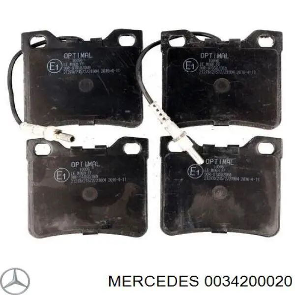 Колодки дисковые  Mercedes 0034200020 цена, от 15.38 USD