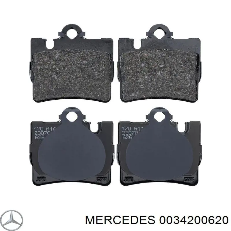 Задние тормозные колодки 0034200620 Mercedes