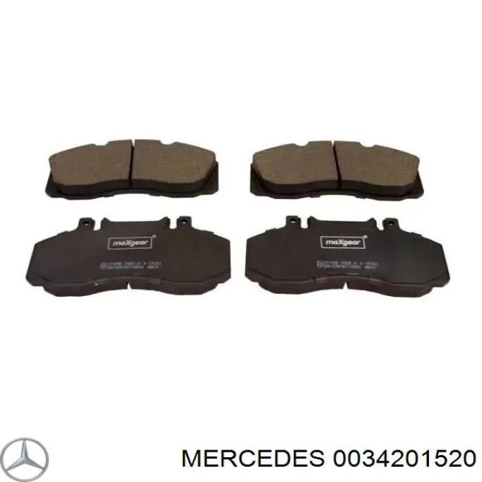 Задние тормозные колодки 0034201520 Mercedes