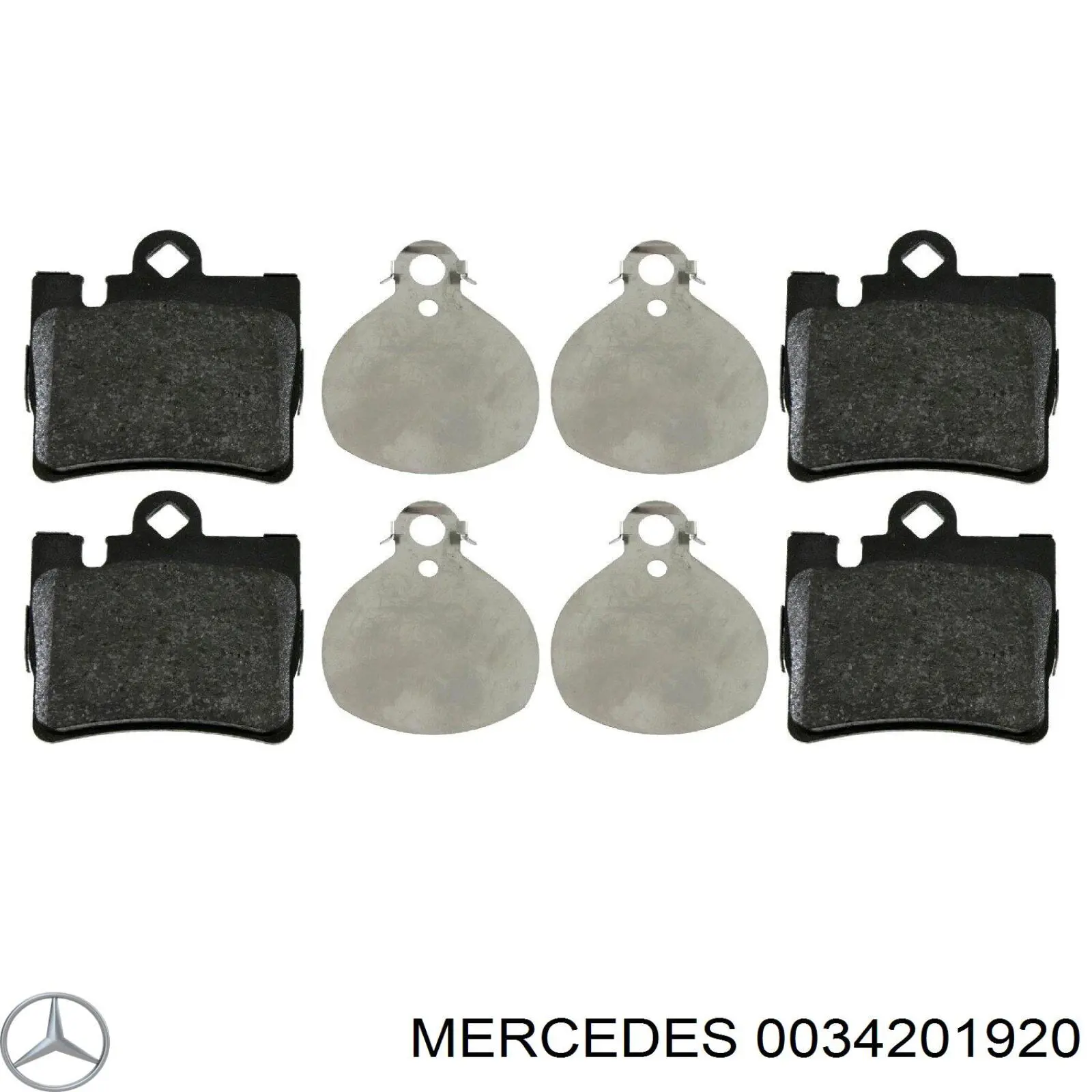 Задние тормозные колодки 0034201920 Mercedes
