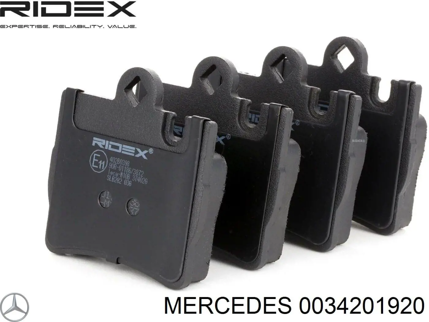 Купить 0034201920 Mercedes Колодки тормозные задние, дисковые
