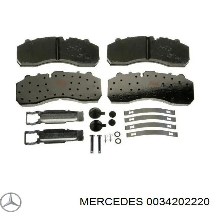 0034202220 Mercedes колодки тормозные передние дисковые