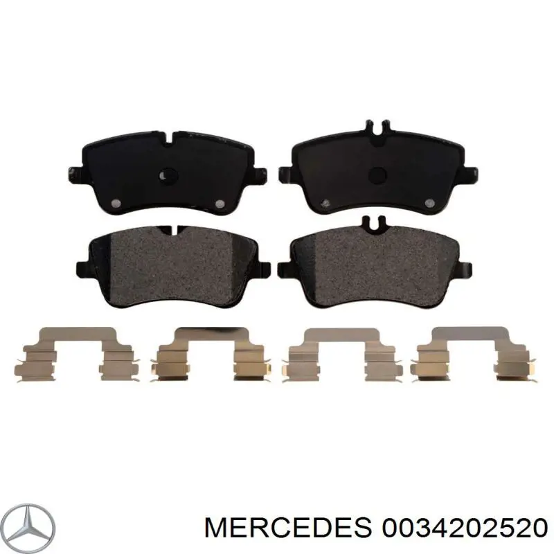 0034202520 Mercedes колодки тормозные передние дисковые