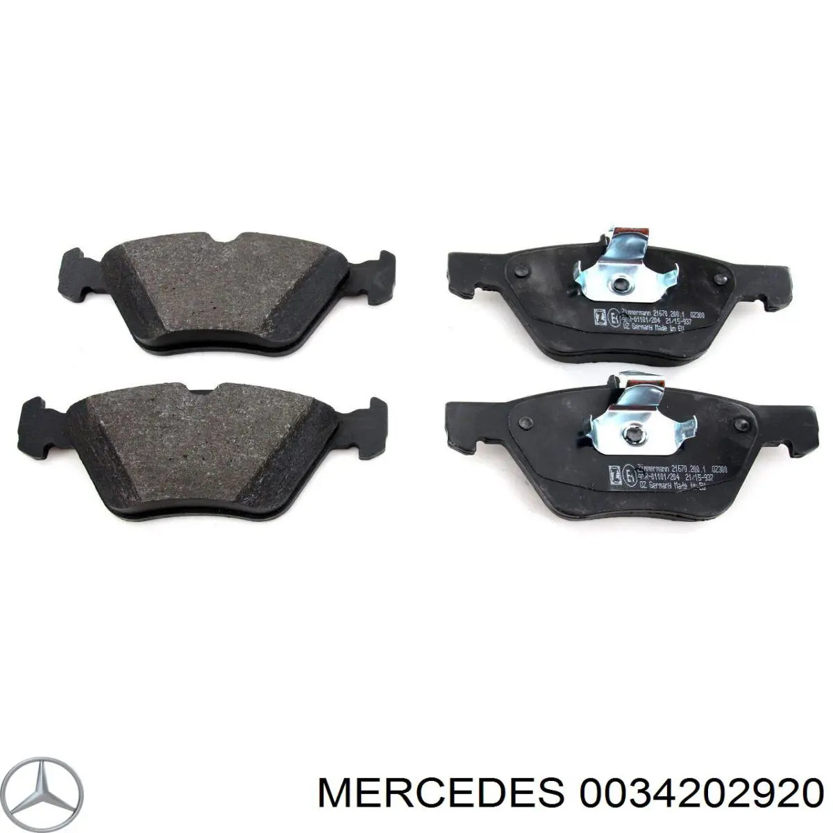 0034202920 Mercedes колодки тормозные передние дисковые