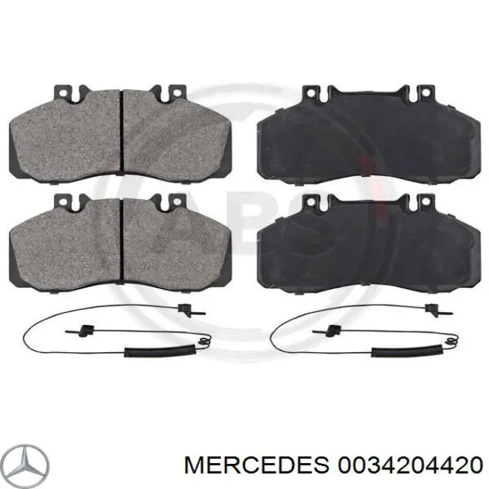 Задние тормозные колодки 0034204420 Mercedes