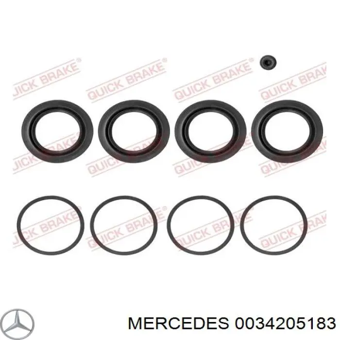 0034205183 Mercedes суппорт тормозной передний левый