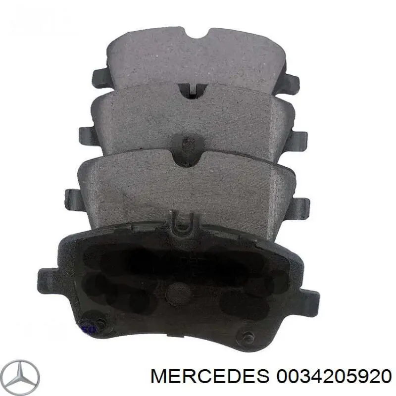 0034205920 Mercedes колодки тормозные передние дисковые
