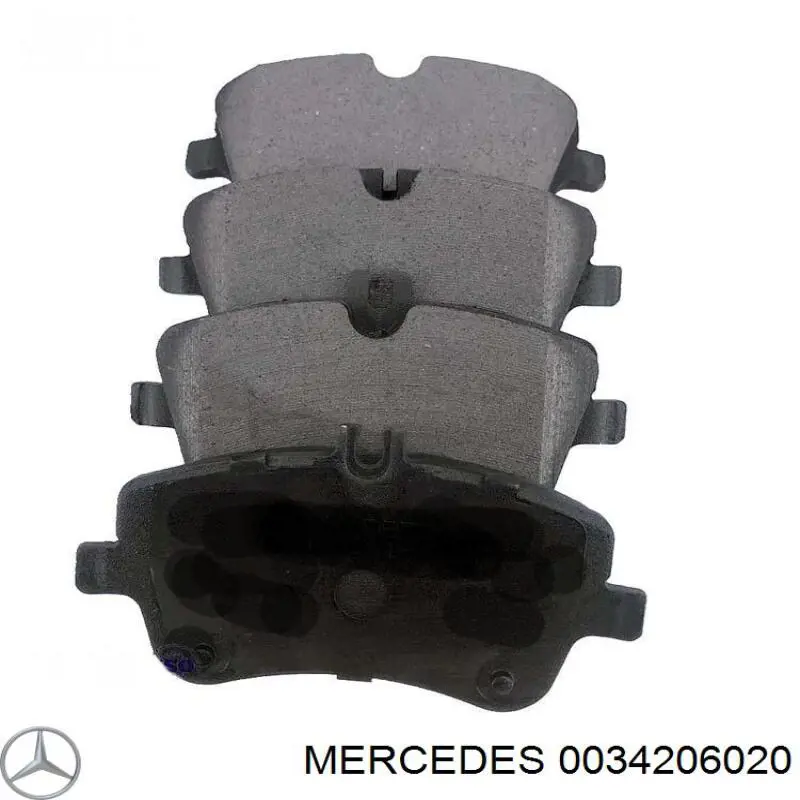 0034206020 Mercedes колодки тормозные передние дисковые