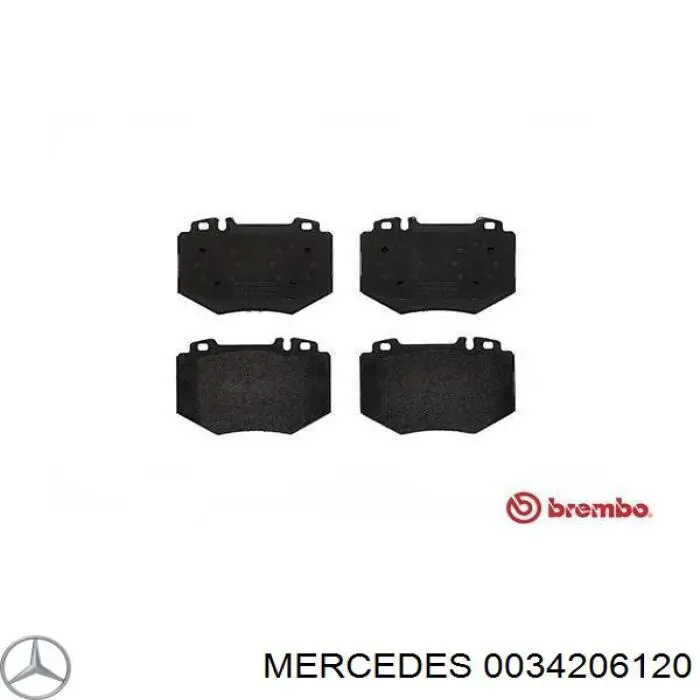 Передние тормозные колодки 0034206120 Mercedes