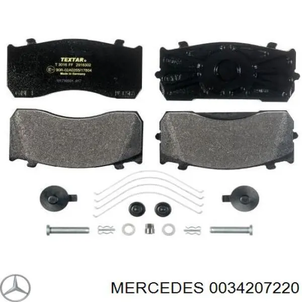 Колодки Mercedes 0034207220 цена, от 68.41 USD