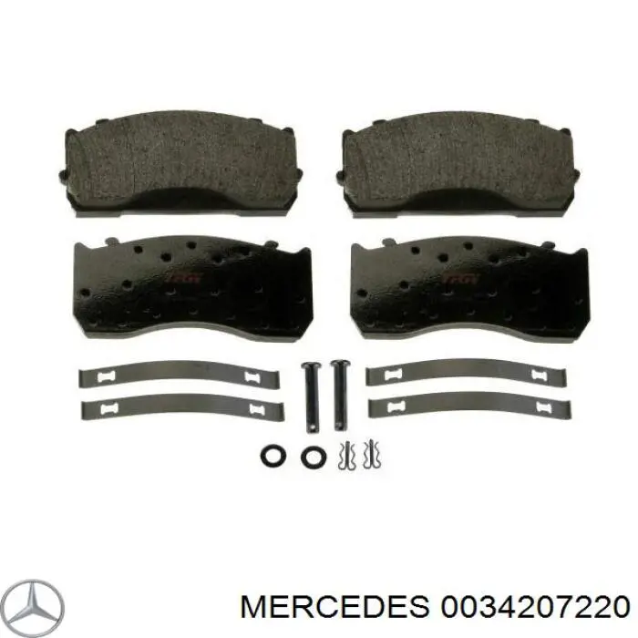 Передние тормозные колодки 0034207220 Mercedes
