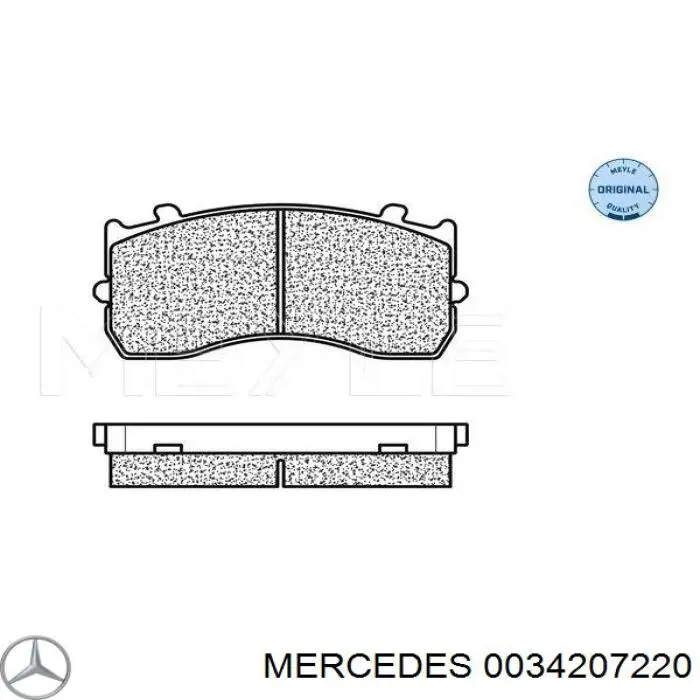 Купить 0034207220 Mercedes Колодки тормозные