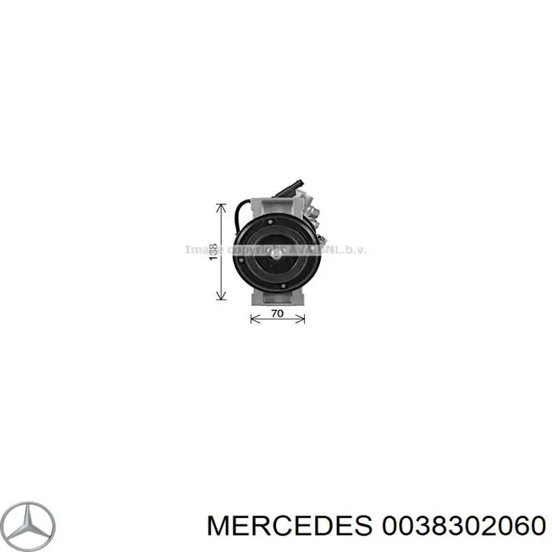 0038302060 Mercedes компрессор кондиционера