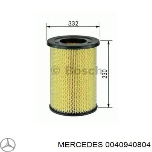 0040940804 Mercedes Воздушный фильтр двигателя