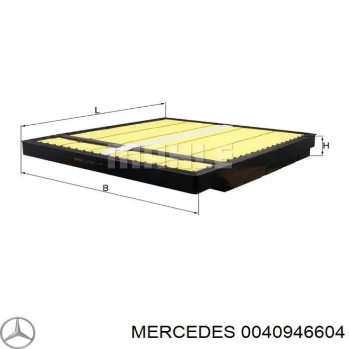 0040946604 Mercedes Воздушный фильтр двигателя