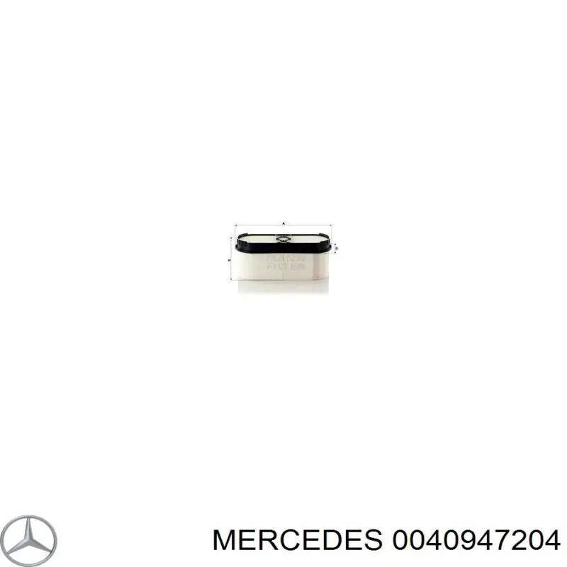 0040947204 Mercedes filtro de ar