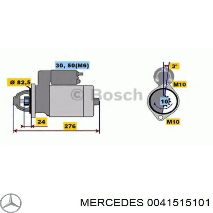 0041515101 Mercedes стартер